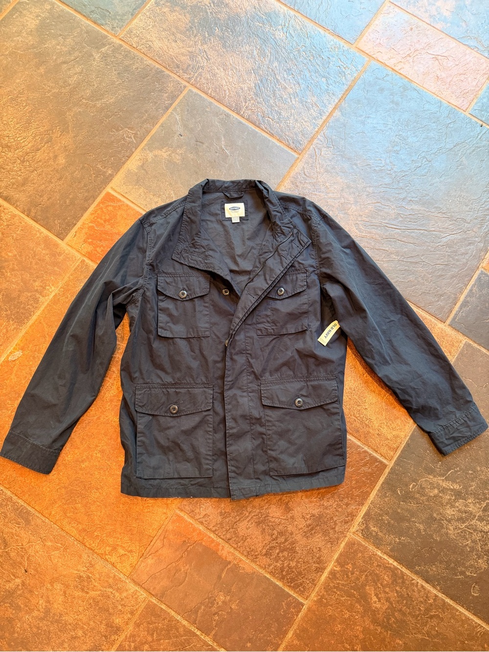 NWT Old Navy Men's Navy Military Style Jacket